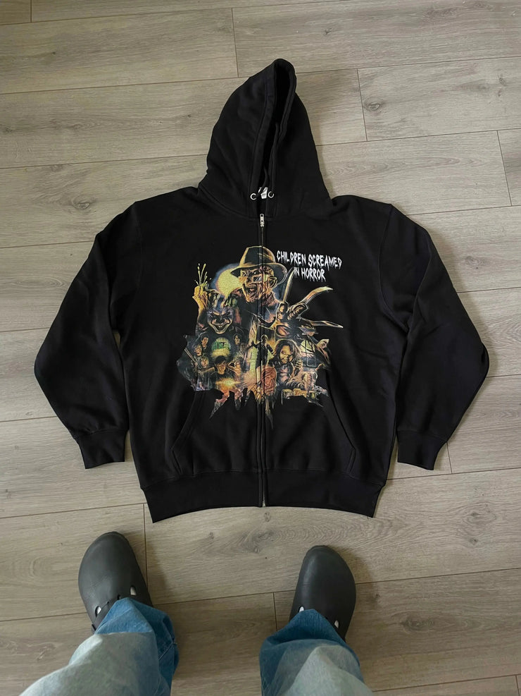 Horror icons - Zip Hoodie Printify